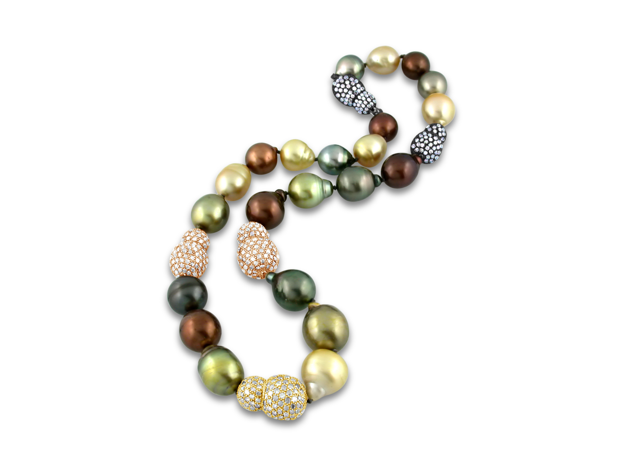 ADCO Diamond | Multi Colored Tahitian Pearls