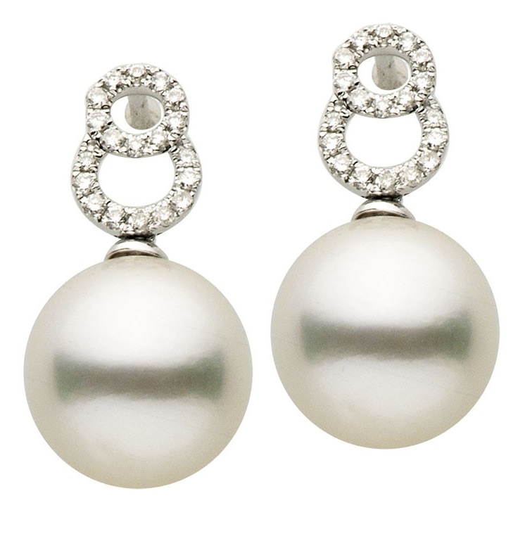 ADCO Diamond | South Sea Pearl and Diamond Earrings