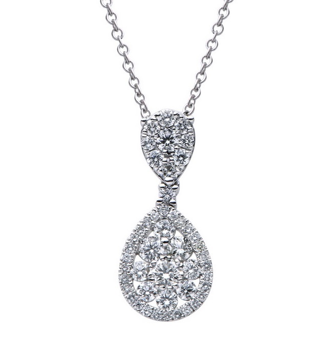 ADCO Diamond | Pear Shape Diamond Cluster Pendant